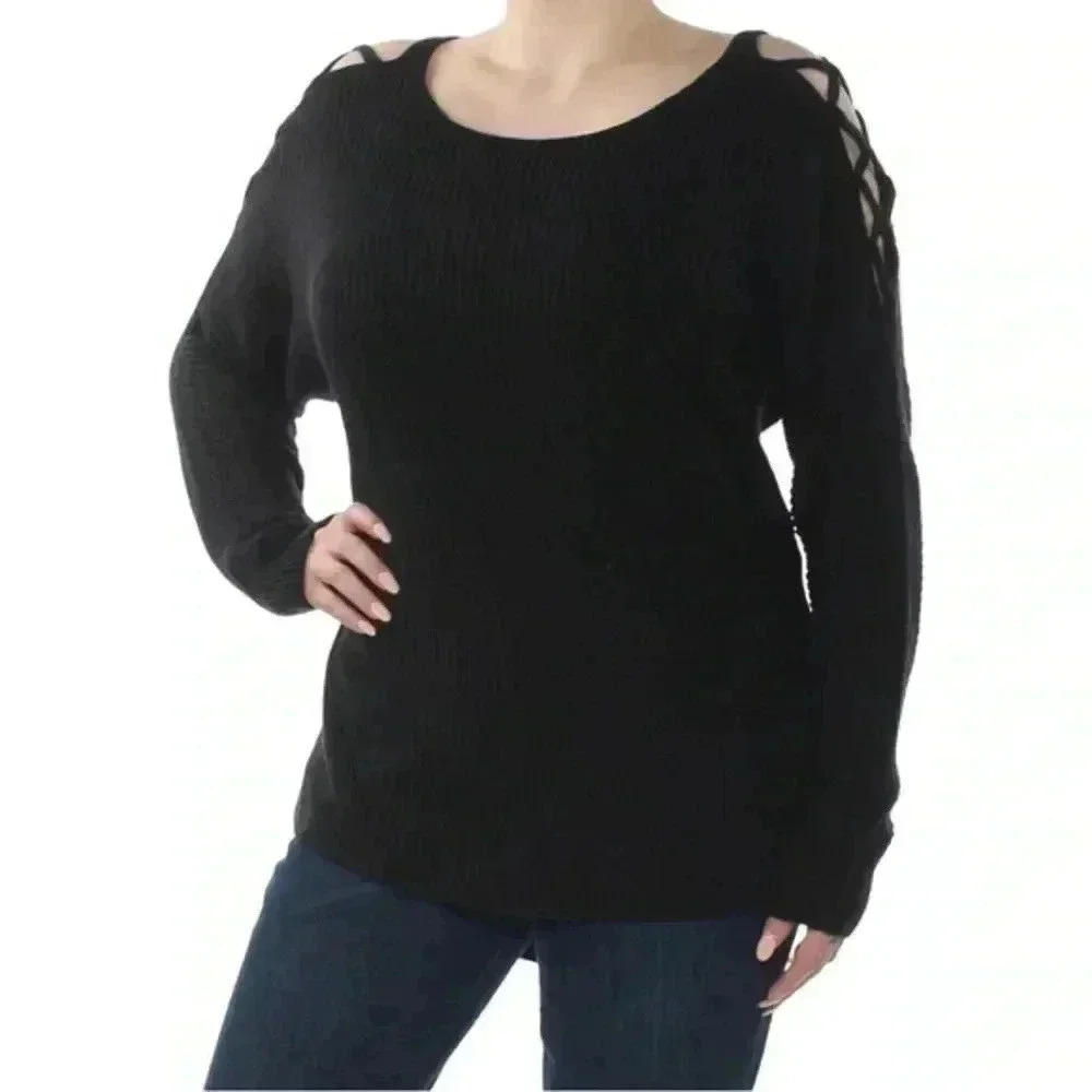 bar III Womens High Low Knit Sweater‎